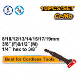 Ingco by Winland 10PCS/Set 3/8inches Dr. Impact Socket Set HKISSD38104 ING-HT