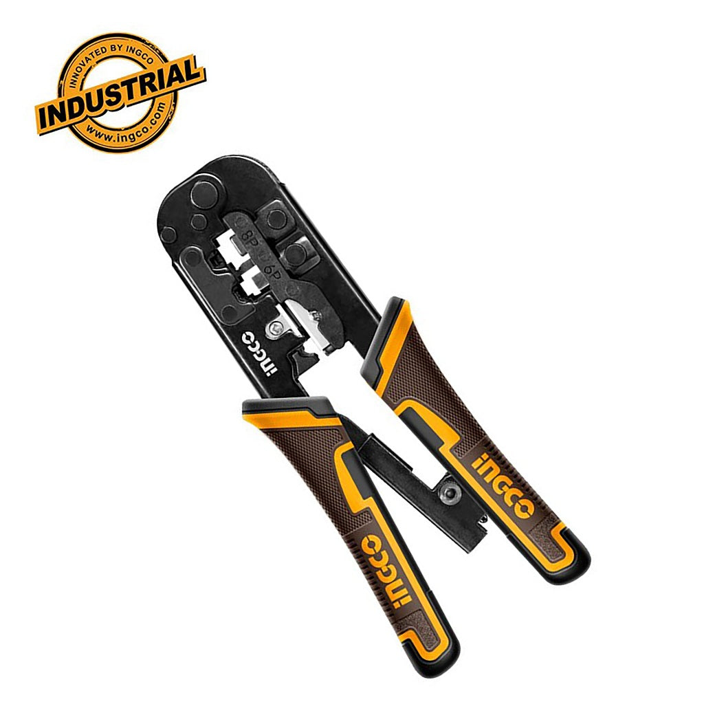Ingco by Winland 3IN1 8inches/200mm Modular Plug Terminal Crimping Tool Crimping Pliers HMPCN2468R