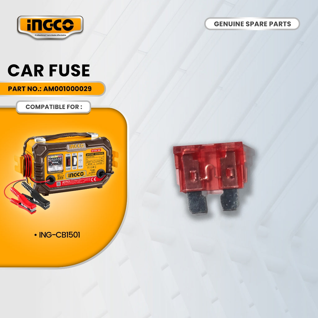 INGCO AM001000029 Car Fuse for ING-CB1501 Battery Charger 6A ING-SP