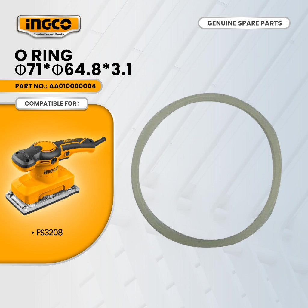 INGCO AA010000004 O ring φ71*φ64.8*3.1 for FS3208 Finishing Sander 320W ING-SP