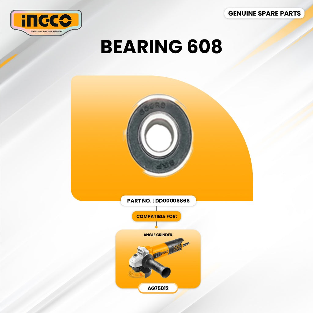 INGCO DD00006866 Bearing 608 for AG75012 Angle Grinder 750W 4 ING-SP