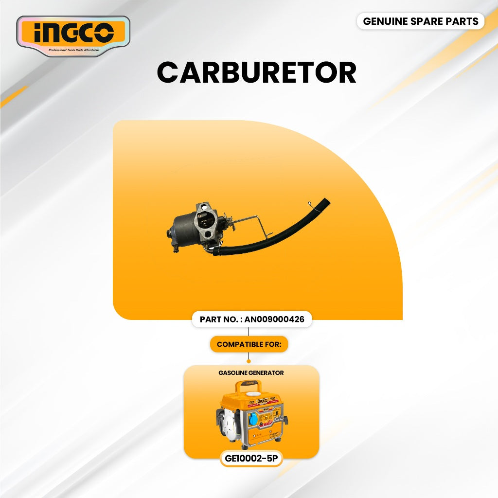 INGCO AN009000426 Carburetor for GE10002-5P Gasoline Generator 1KVA ING-SP