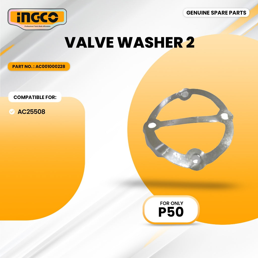 INGCO AC001000228 Valve Washer 2 for AC25508  Air Compressor 1.8kW (2.5HP) ING-SP