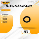 INGCO AA001000318 Angle Grinder O-Ring Φ6×Φ4×Φ1 ING-SP