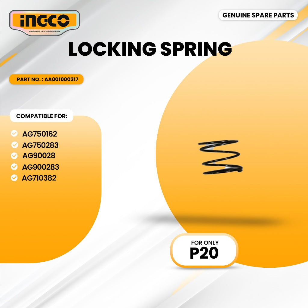 INGCO AA001000317 ANGLE GRINDER Locking Spring ING-SP
