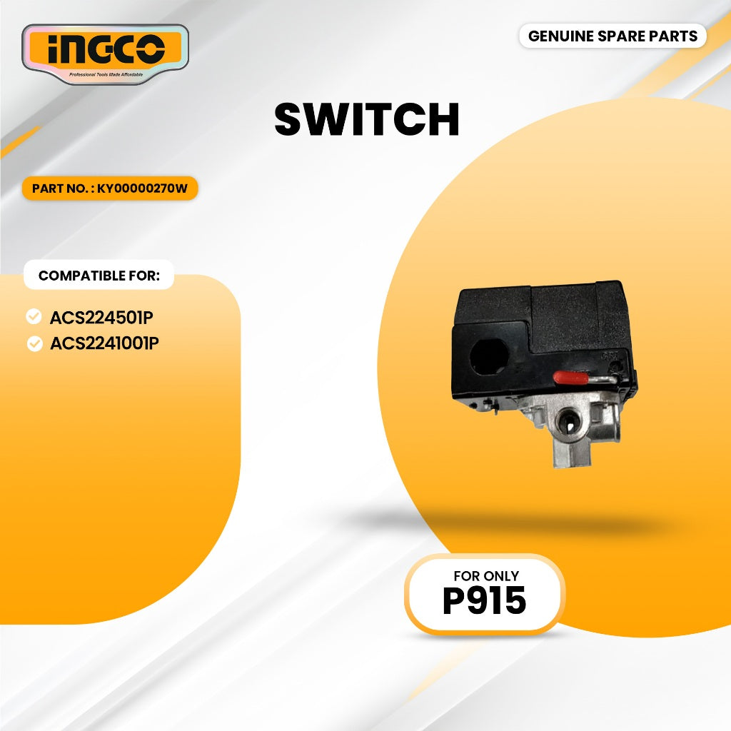 INGCO KY00000270W Air Compressor Oilless (X2) 1500W (4HP) 50L and 100L Switch ING-SP