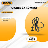 INGCO DD00003178 Cable 2X1.0mm2 for RGH6528 Rotary Hammer 650W ING-SP