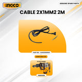 INGCO AA023000547 Cable 2X1M m2 2M for PDB130018 Demolition Breaker 1300W ING-SP