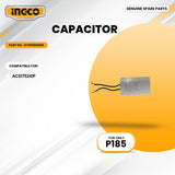 INGCO KY00000600 Capacitor for ACS175241P Air Compressor Oilless 750W 24L (1HP) ING-SP