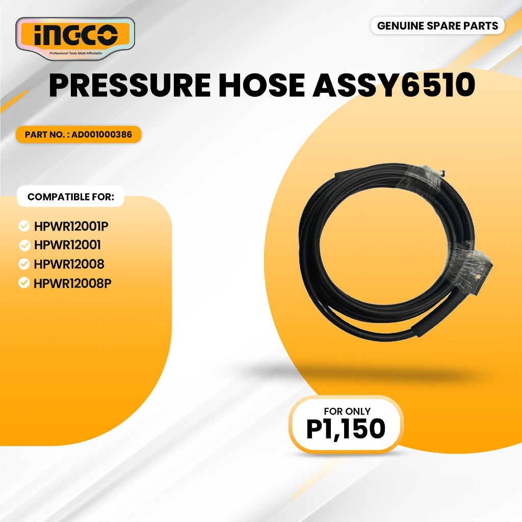 INGCO AD001000386 High Pressure Washer Pressure Hose Assy6510 ING-SP