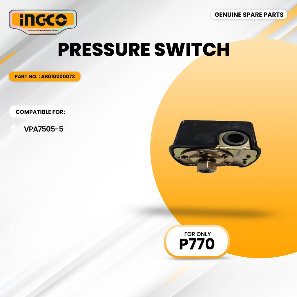 INGCO AB010000073   Pressure Switch for VPA7505-5 Self-Priming Peripheral Pump 750W (1.0HP) ING-SP