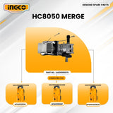 INGCO QX00000076 High Pressure Washer Hc8050 Merge ING-SP