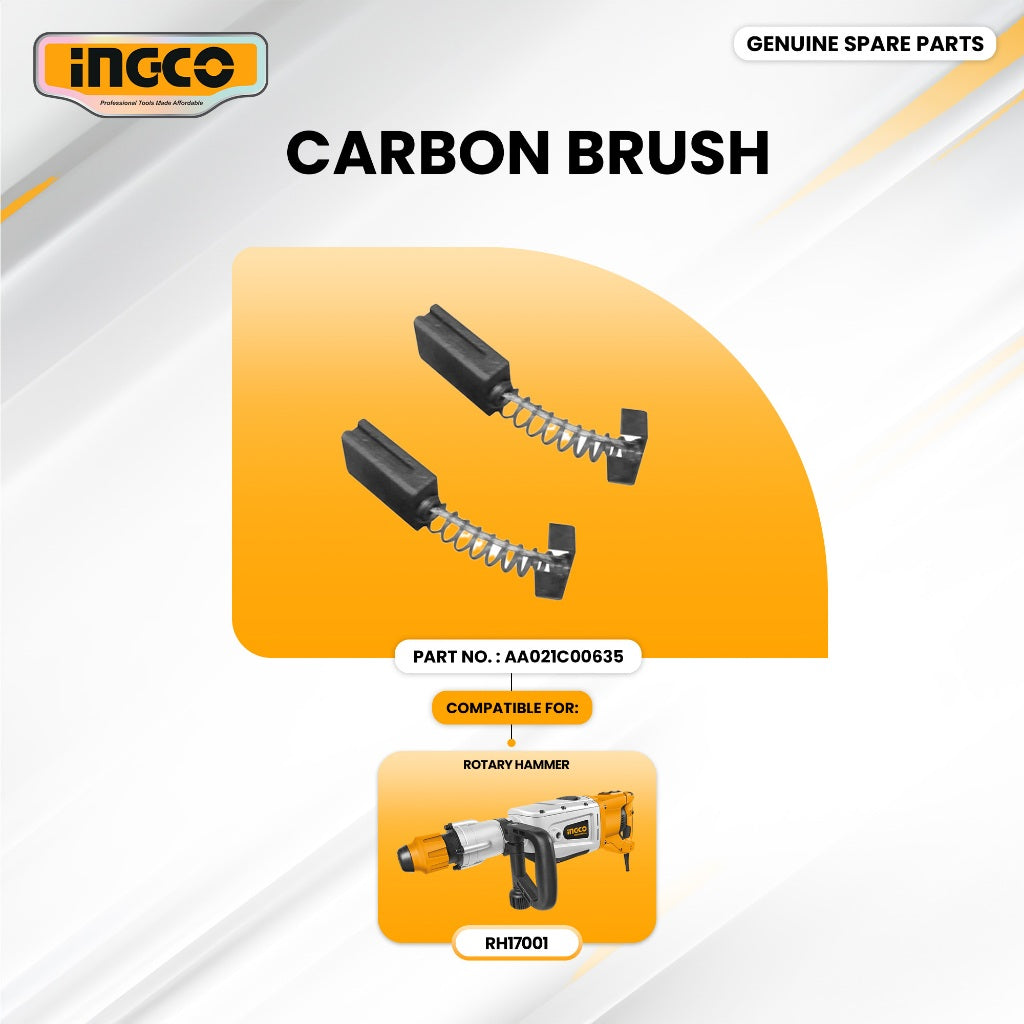 INGCO AA021C00635 Carbon Brush for RH17001 Rotary Hammer 1700W ING-SP