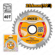 INGCO 10in 254mm industrial TCT circular saw blade for wood cutting TSB125425