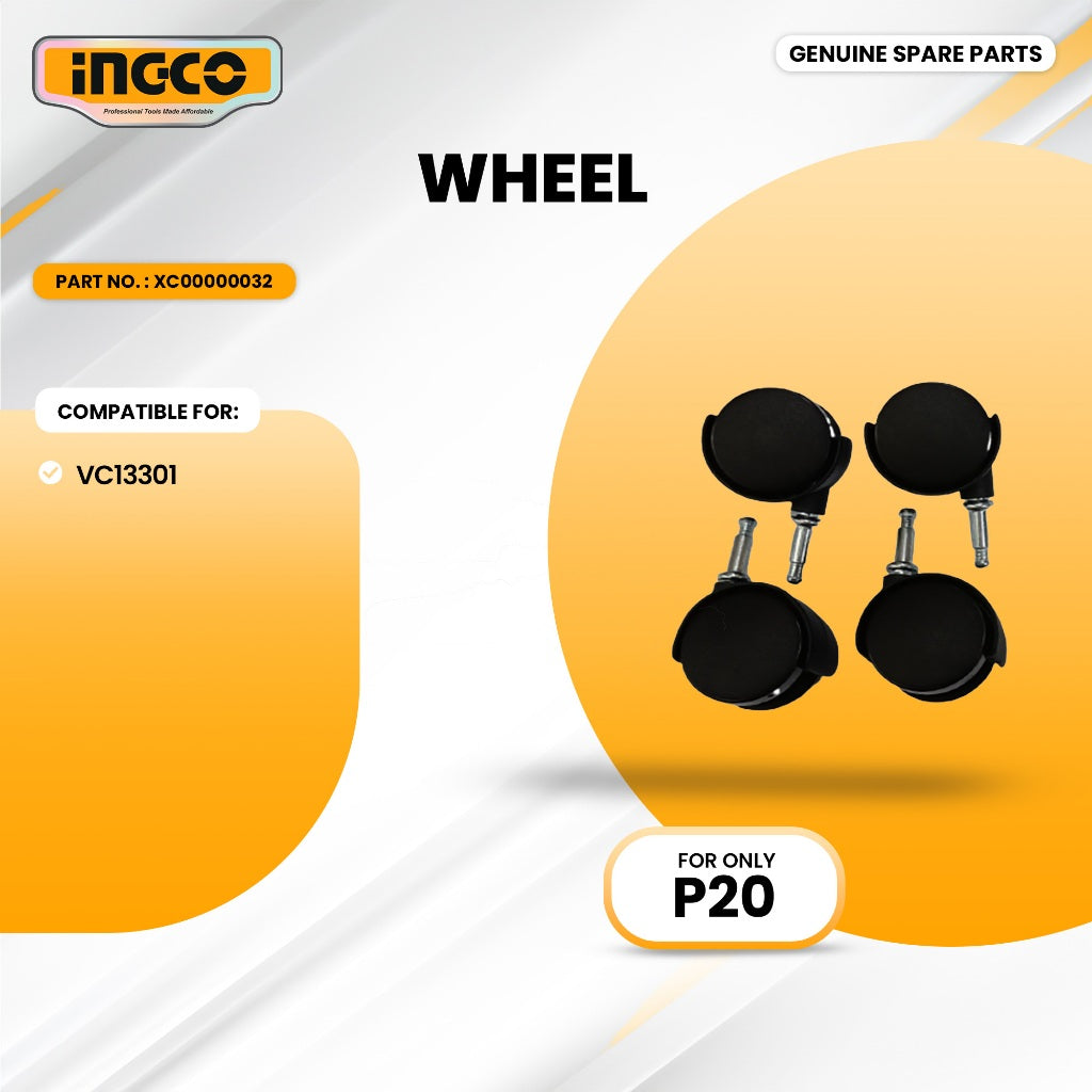 INGCO XC00000032 Wheel for VC13301 Vacuum Cleaner 1300W 30L ING-SP