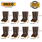 ingco rain boots 100% waterproof virgin pvc with high resistance to alkali (brown) SSH098L.39 alternate view