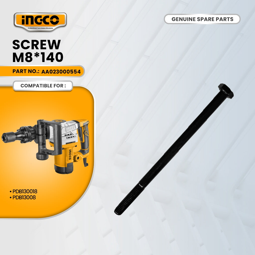 INGCO AA023000554 Screw M8*140 for PDB130018 Demolition Breaker 1300W ING-SP