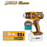 Ingco P20S/20V 3PCS Combo Kit Lithium-Ion Cordless Drive Ratchet, Heat Gun & Work Lamp