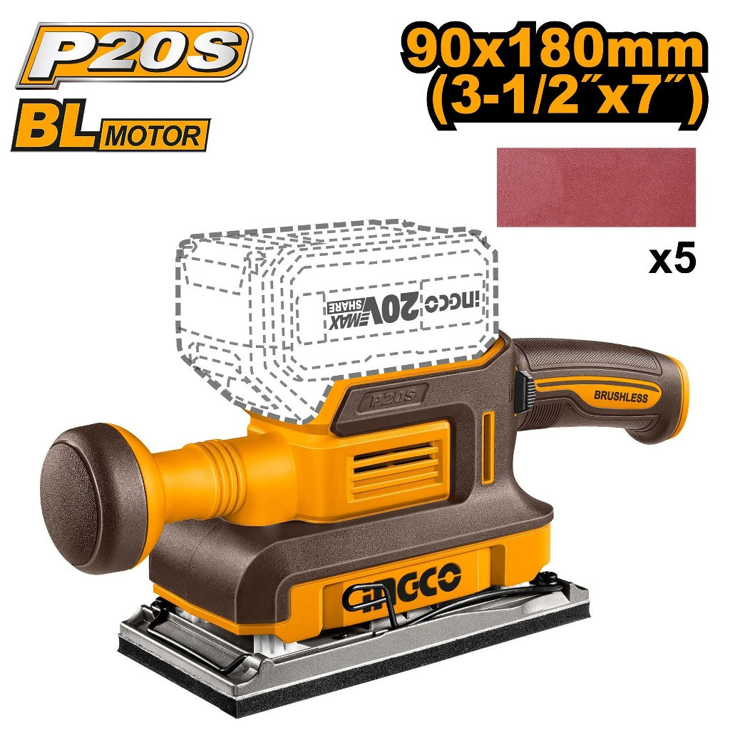 Ingco P20S/20V Lithium-Ion Cordless 4PCS Combo Kit COSLI250383 ING-CT