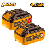 Ingco P20S/20V Lithium-Ion Cordless 4PCS Combo Kit COSLI250208 ING-CT