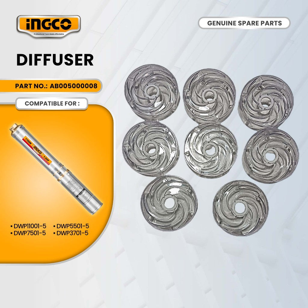 INGCO AB005000008 Diffuser for DWP11001-5 4" Deep Well Pump 1100W (1.5HP) ING-SP