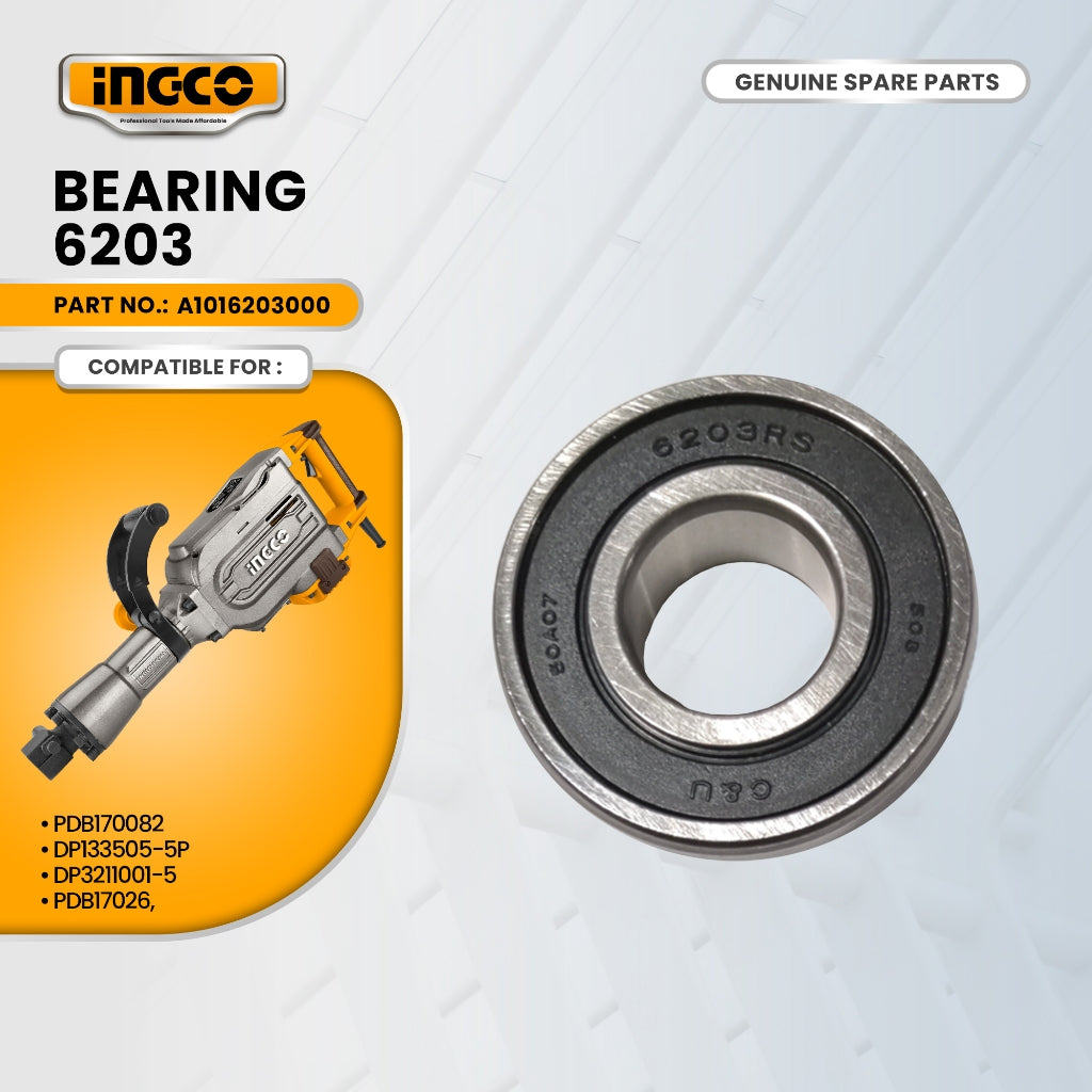 INGCO A1016203000 6203 Bearing for PDB170082 Demolition / Jack Hammer 1700W ING-SP