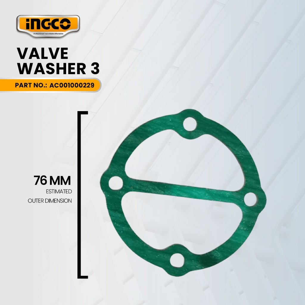 INGCO AC001000229 Valve Washer 3 for AC25508P Air Compressor 1.8kW (2.5HP) ING-SP