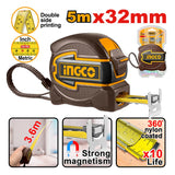Ingco 2PCS Combo Kit Laser Distance Detector with Steel Measuring Tape HLDD241201 ING-PT