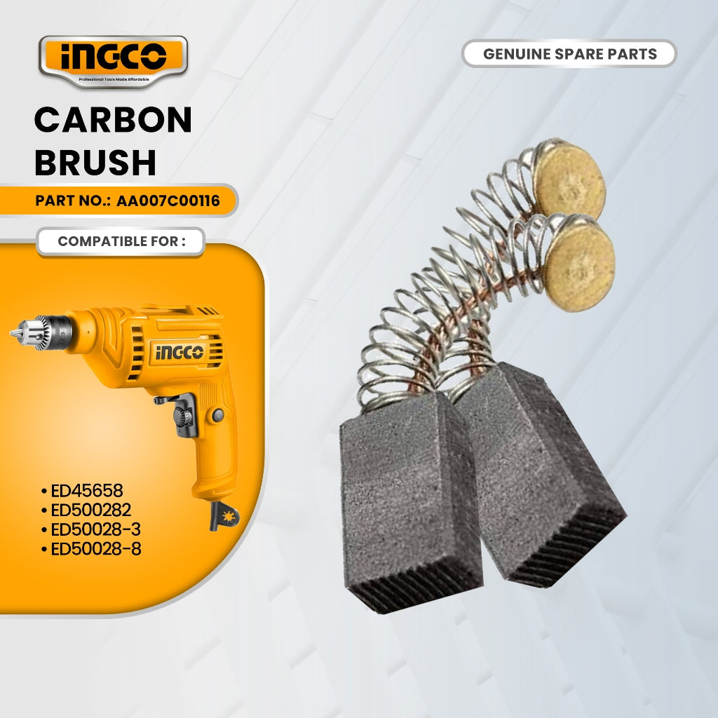 INGCO AA007C00116 Carbon Brush for ED45658 Electric Drill 450W ING-SP