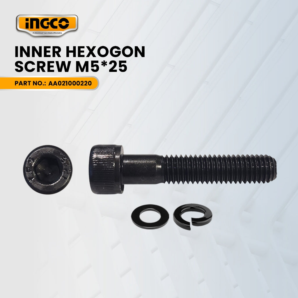 INGCO AA021000220 Inner Hexogon Screw M5*25 for RH150028 Rotary Hammer Drill 1500W ING-SP