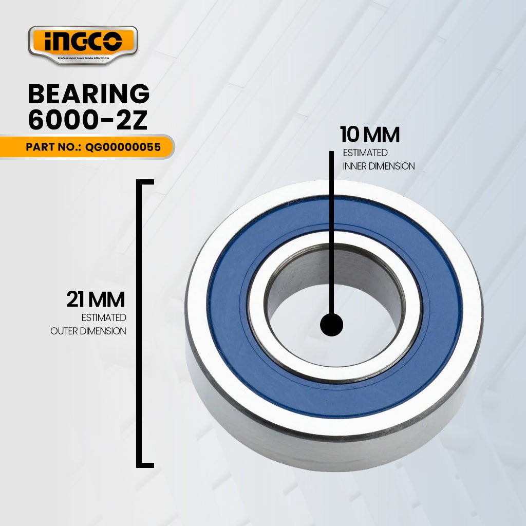 INGCO QG00000055 Bearing (6000-2z) for COS243558 Cut-Off 2400W ING-SP