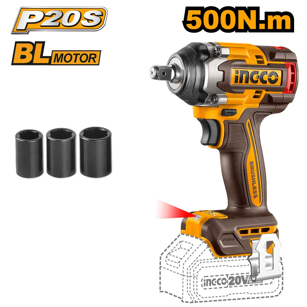 Ingco P20S/20V Lithium-Ion Cordless 4PCS Combo Kit COSLI250208 ING-CT