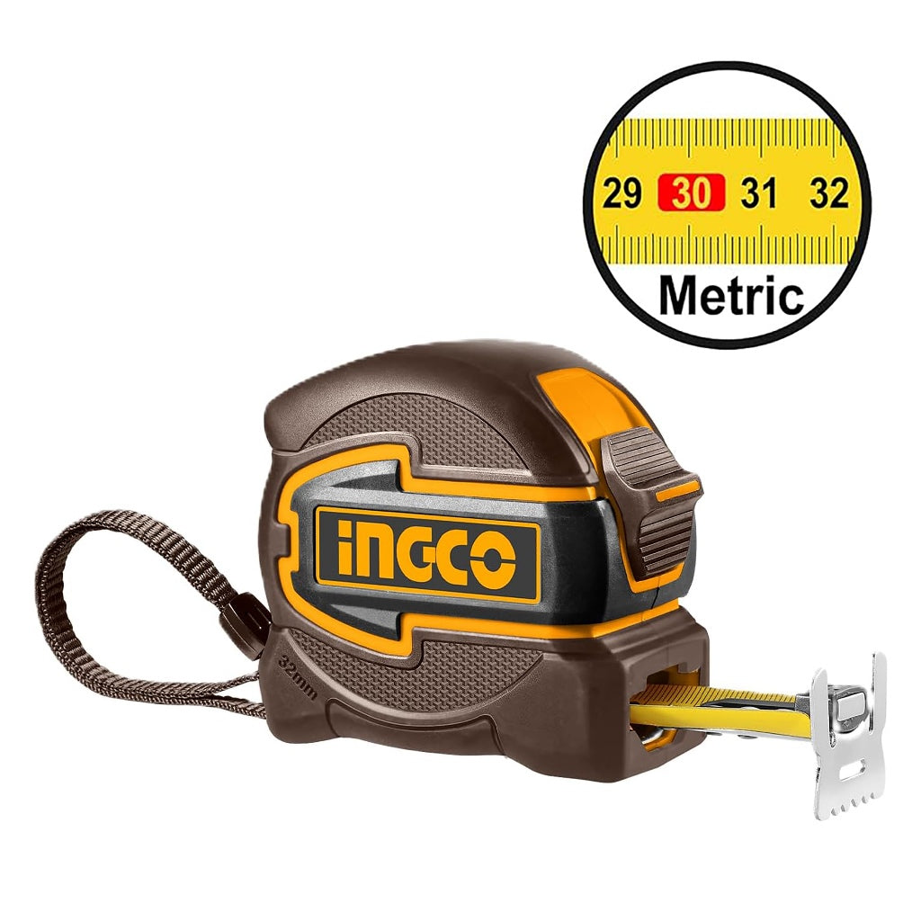 Ingco 2PCS Combo Kit Laser Distance Detector with Steel Measuring Tape HLDD241201 ING-PT