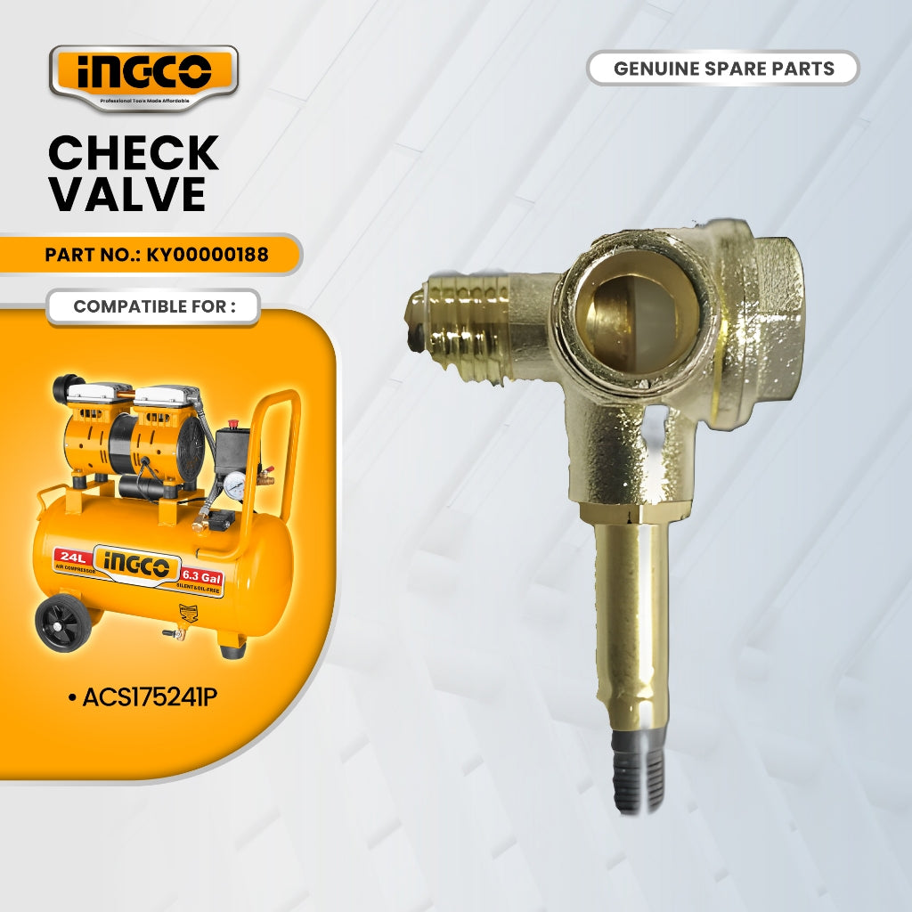 INGCO KY00000188 Check Valve for ACS175241P Air Compressor Oilless 750W (1HP) 24L ING-SP