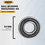 INGCO A1016002000 Ball Bearing6002/6002-RS for CS235222 Circular Saw 9-1/4" 2200W ING-SP