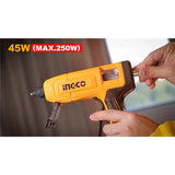 Ingco Electric Glue Gun 45W-Max250W with 8pcs (150mm) Glue Stick GG408 ING-PT