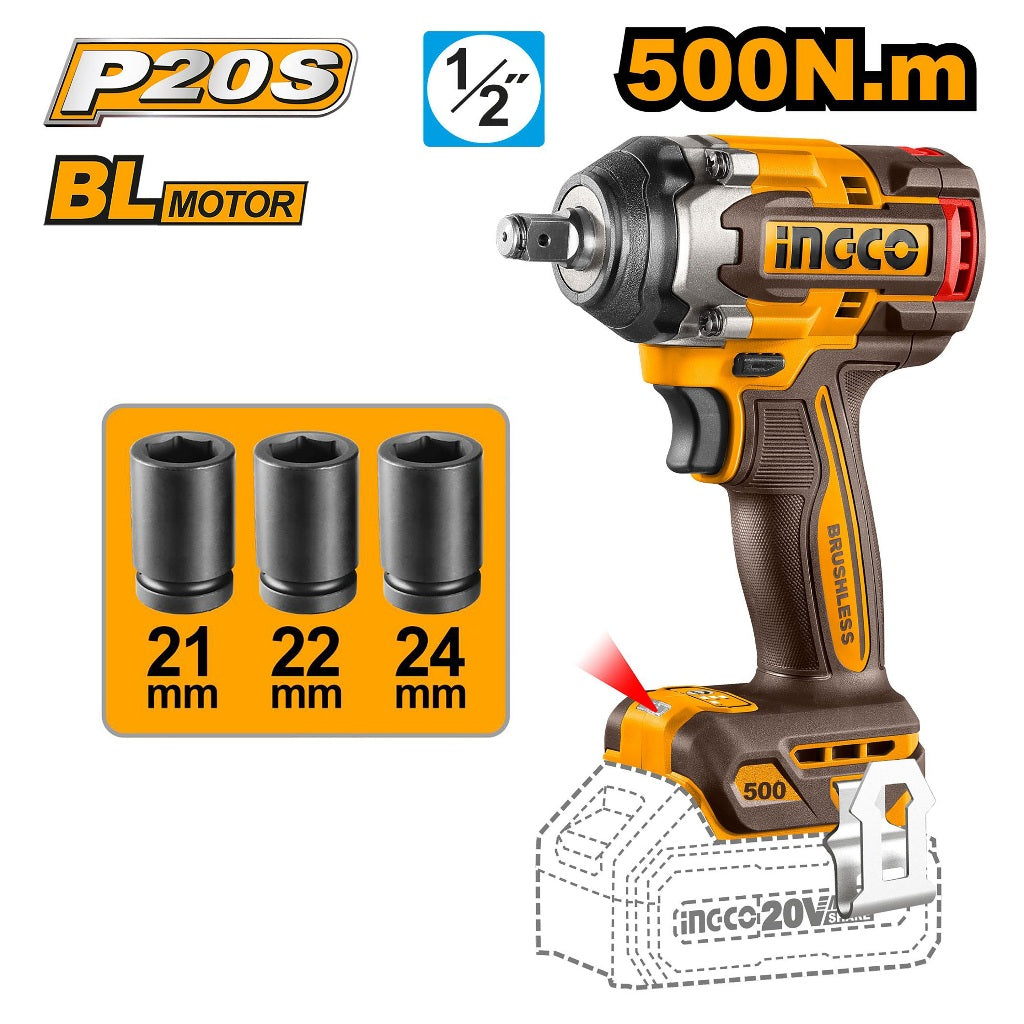 ingco p20s/20v 3pcs combo kit cosli250184 ing-ct alternate view