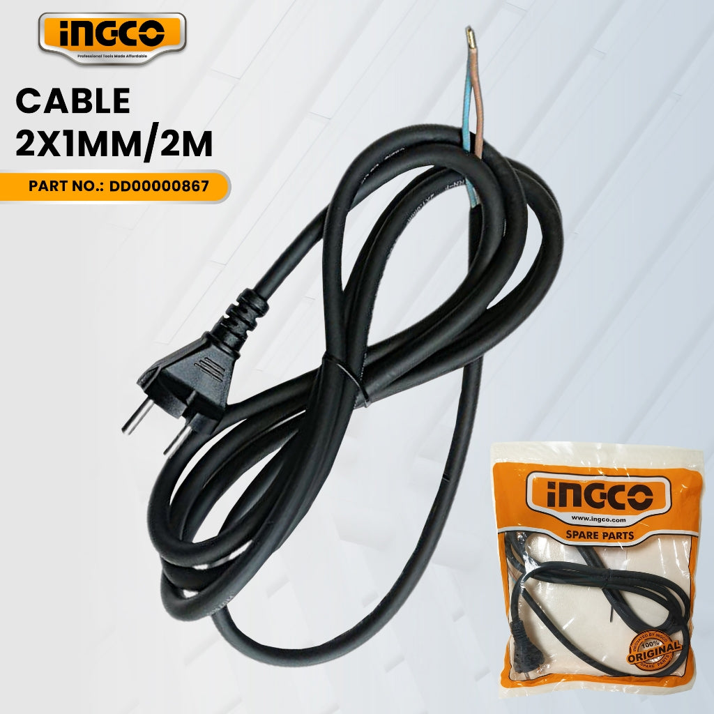 INGCO DD00000867 Cable 2X1mm² 2M for RGH9528 Rotary Hammer 950W ING-SP