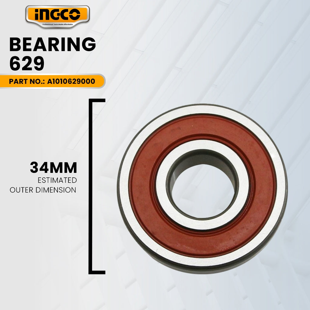 INGCO A1010629000 Bearing 629 for AG900283 Angle Grinder 4" 900W ING-SP