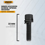 INGCO AA021001266 Inner Hexogon Screw M5*22/Spring Washer for RH10506 Rotary Hammer 1050W ING-SP