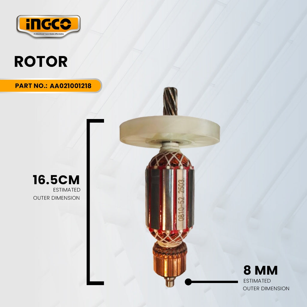 INGCO AA021001218 Rotor for RGH9028 Rotary Hammer Drill SDS Plus System 800W ING-SP