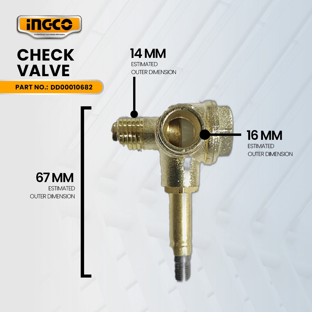 INGCO KY00000188 Check Valve for ACS175241P Air Compressor Oilless 750W (1HP) 24L ING-SP