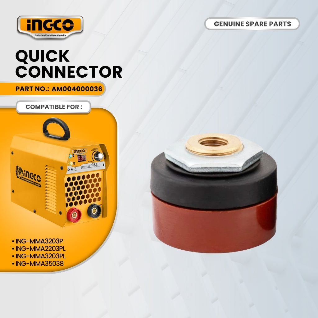 INGCO AM004000036 Quick Connector Red for ING-MMA2203PL 220A Inverter MMA Welding Machine ING-SP