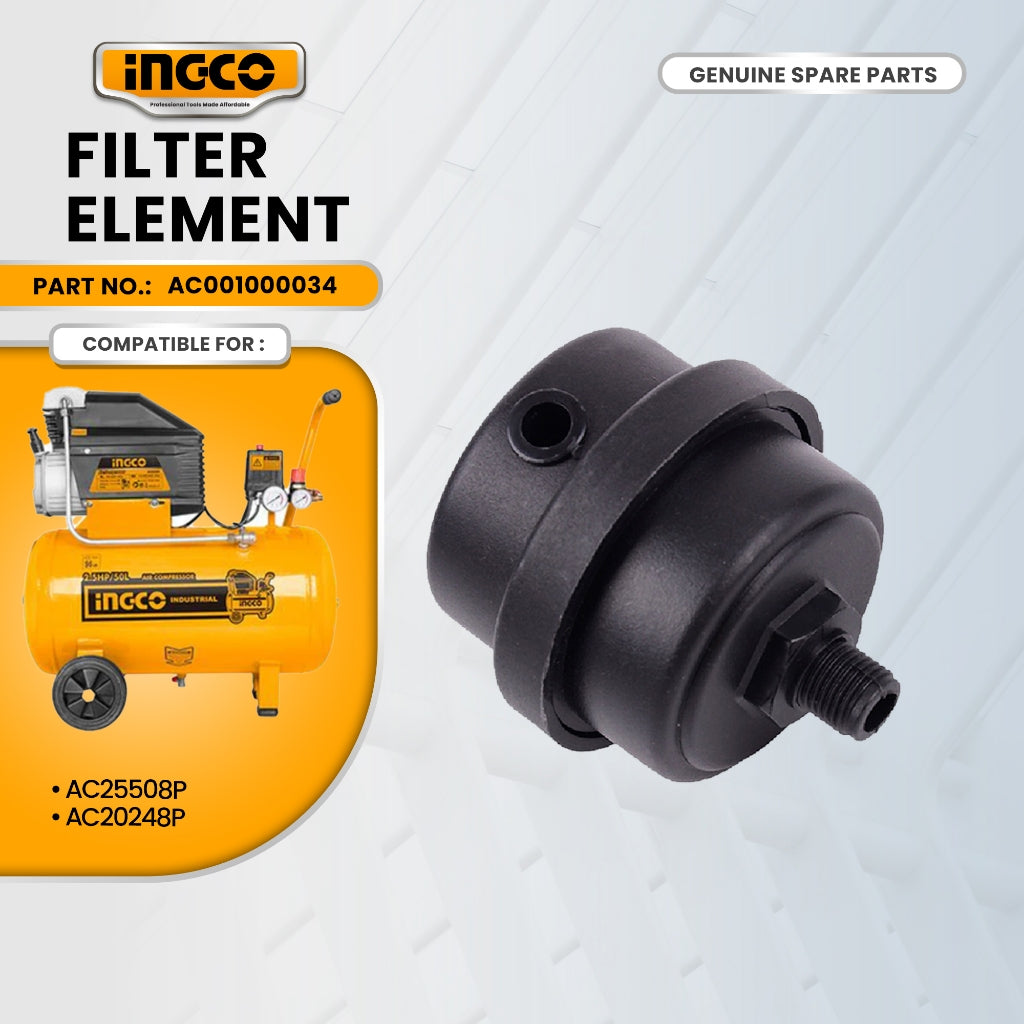 INGCO AC001000034 Filter Element for AC25508P Air Compressor 1.8kw 2.5HP ING-SP