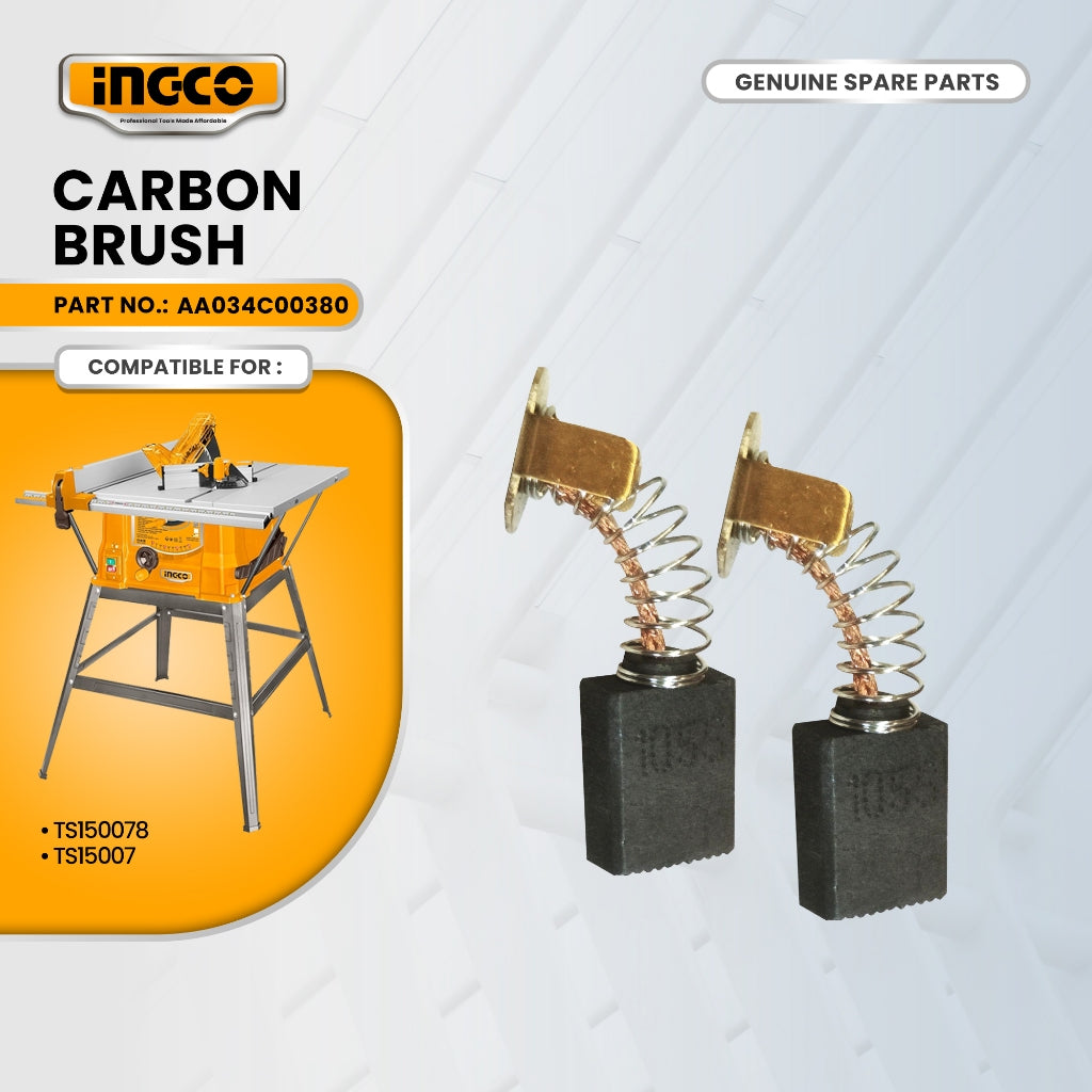 INGCO AA034C00380 Carbon Brush for TS150078 Table Saw 245MM 1500W ING-SP