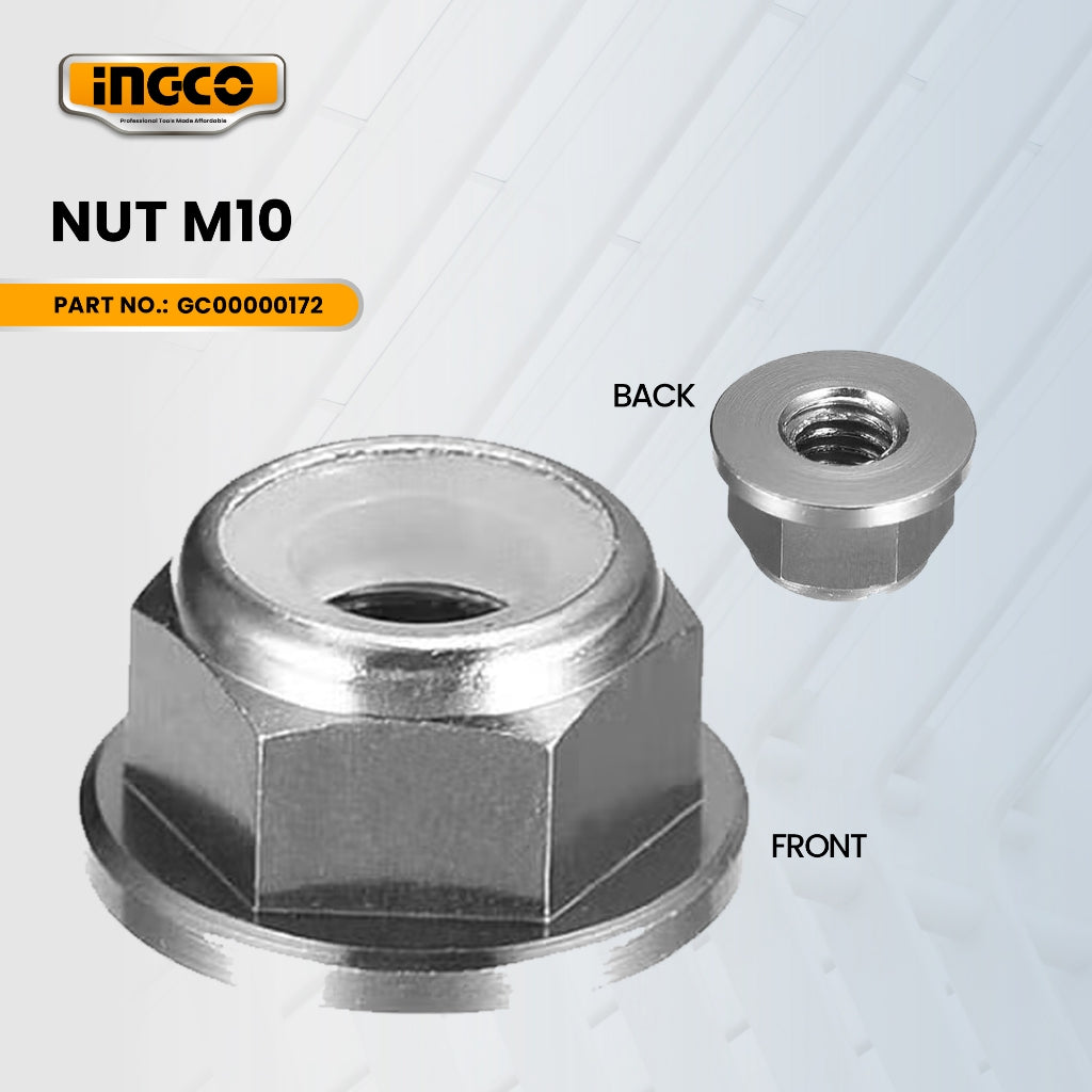 INGCO GC00000172 Nut M10 for GBC53144241 Gasoline Grass and Brush Cutter 4 Strokes ING-SP