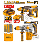 Ingco Cordless P20S/20V 2PCS Combo Kit (CRHLI20288/CRHLI20268) COSLI250462 ING-CT