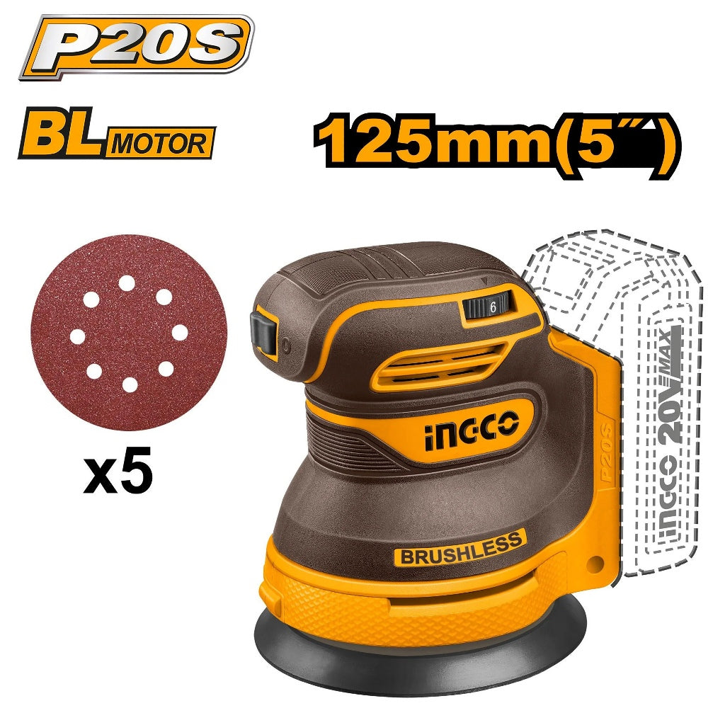 Ingco P20S/20V Lithium-Ion Cordless 4PCS Combo Kit COSLI250383 ING-CT