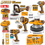 ingco p20s/20v 5pcs combo kit cosli250592 alternate view