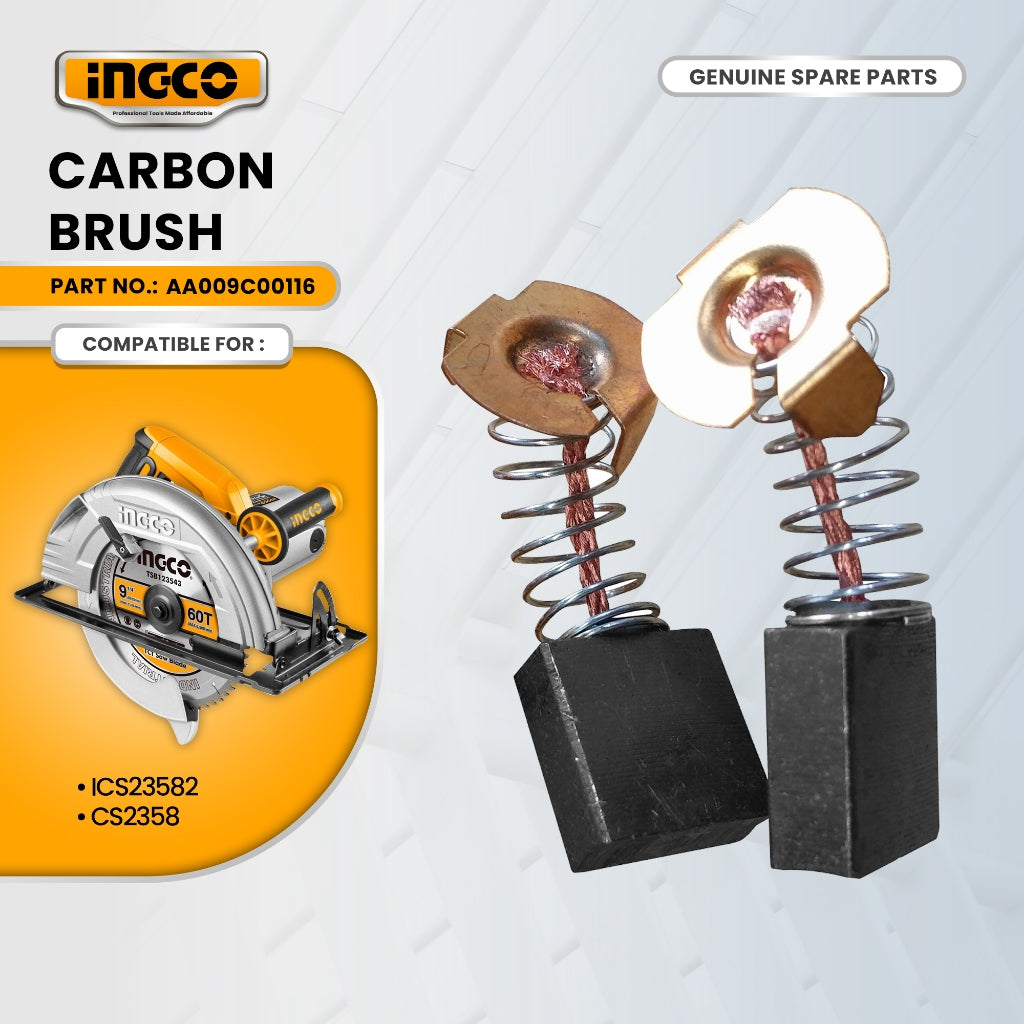 INGCO AA009C00116 Carbon Brush for CS23582 Circular Saw 2220W ING-SP